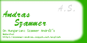 andras szammer business card